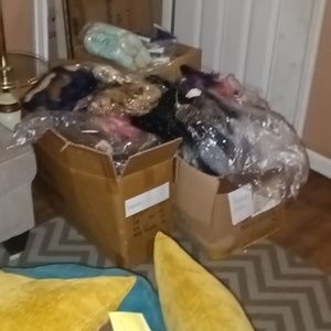 Temperature masks , fur purses, belts, scarfs, jewelry etc